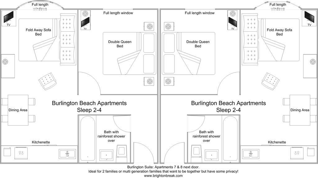 Burlington Beach Apartments Hove Esterno foto